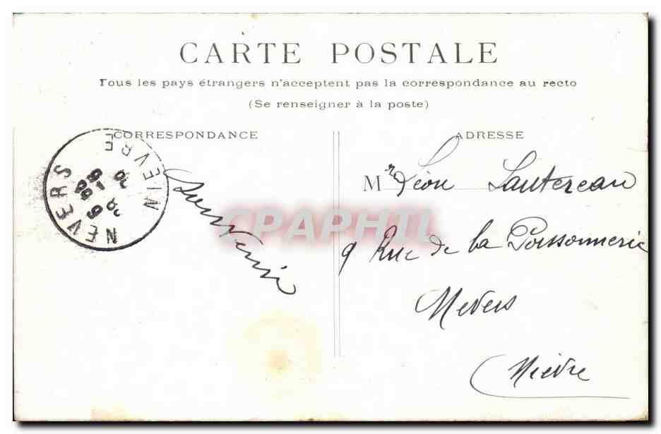 Paris CPA Gare du Nord — Verso