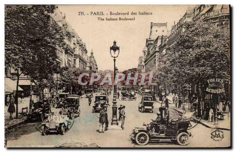 Paris CPA Boulevard des Italiens (Folies Bergeres)