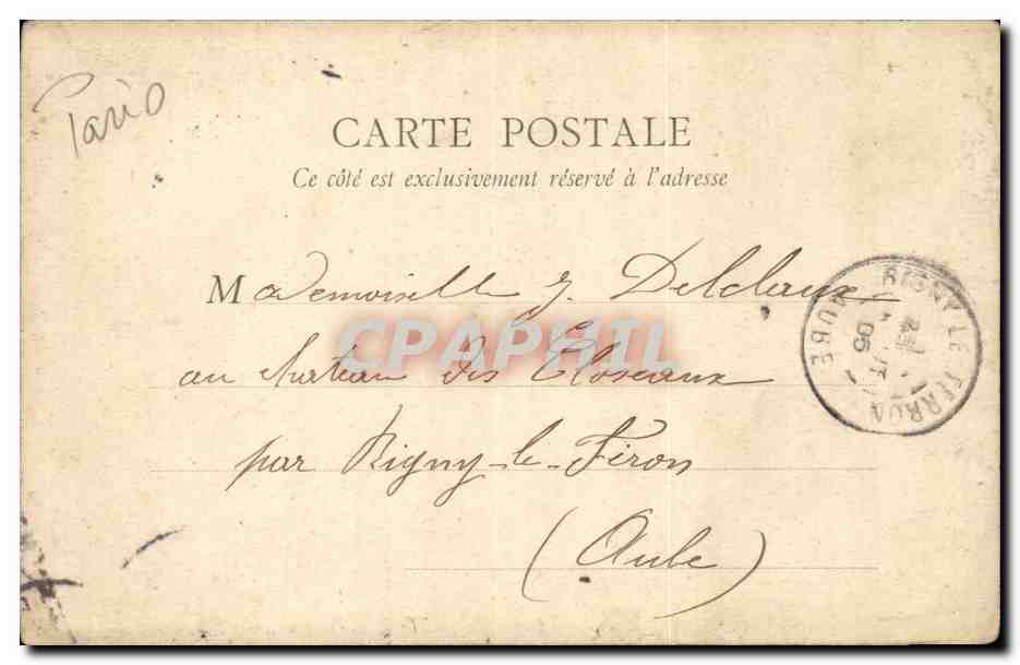 Paris CPA La pelouse de la Muette (Passy) — Rückseite