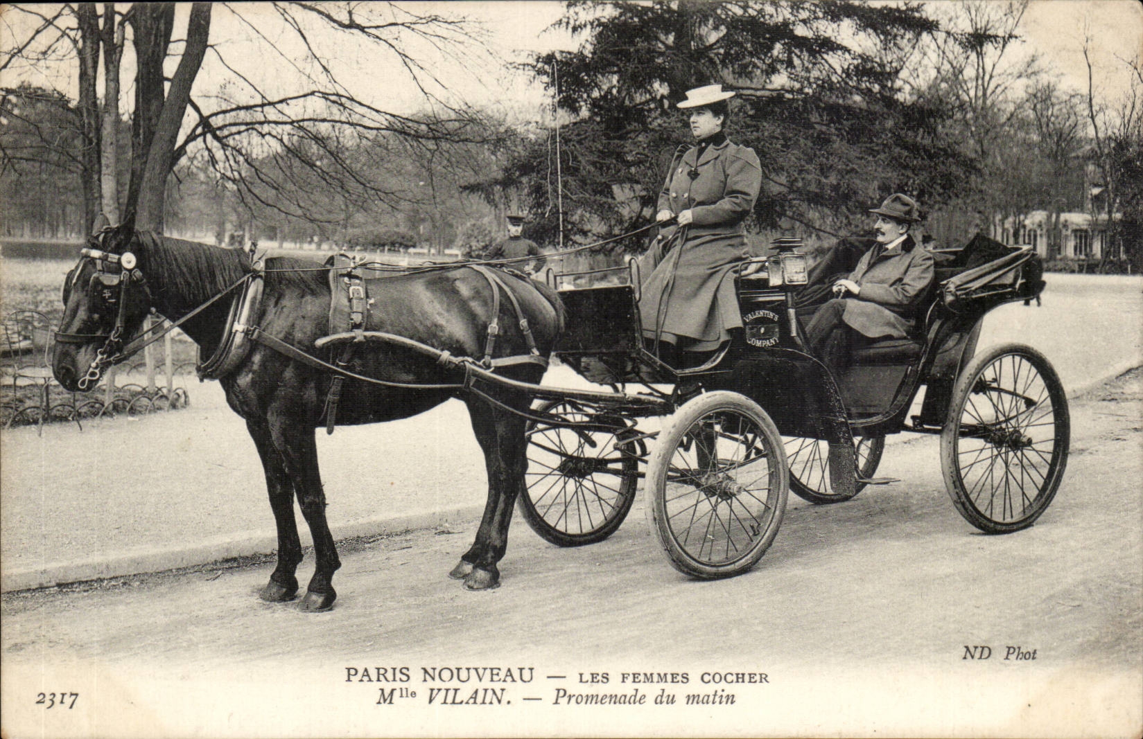 Paris Nouveau — Les Femmes Cocher — Mlle Vilain — Promenade du matin — ND Phot
