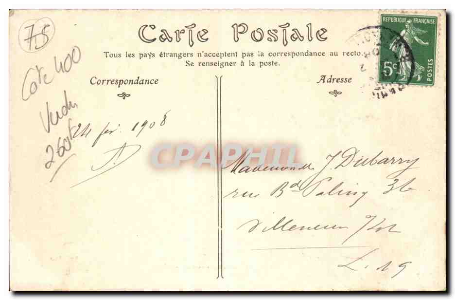 Paris Nouveau — Les Femmes Cocher — Mlle Vilain — Promenade du matin — ND Phot — Verso
