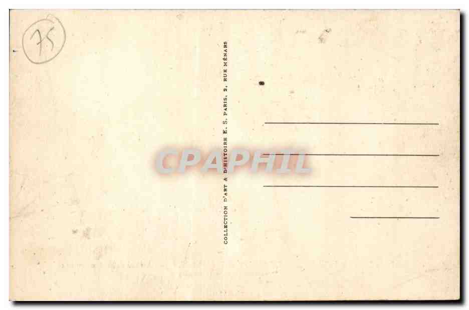 Paris CPA Les moyens de transport Omnibus a 3 chevaux (Cie generale) (voiture automobile Menilmontant Gare Montparnasse — Rückseite