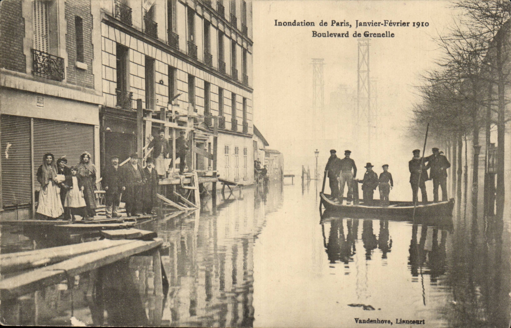 Inondation de Paris, Janvier-Février 1910 — Boulevard de Grenelle — Vandenbove, Liencourt
