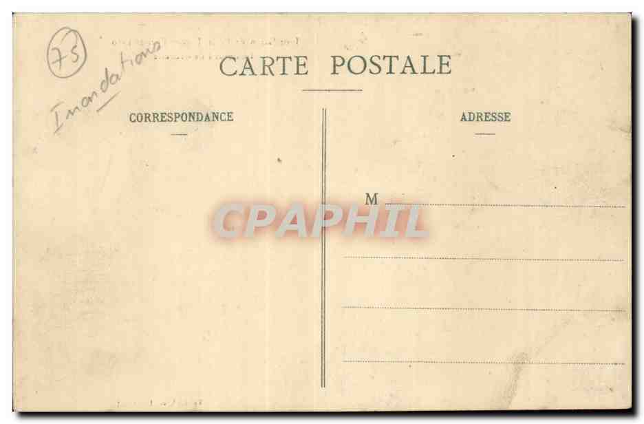 Inondation de Paris, Janvier-Février 1910 — Boulevard de Grenelle — Vandenbove, Liencourt — Verso