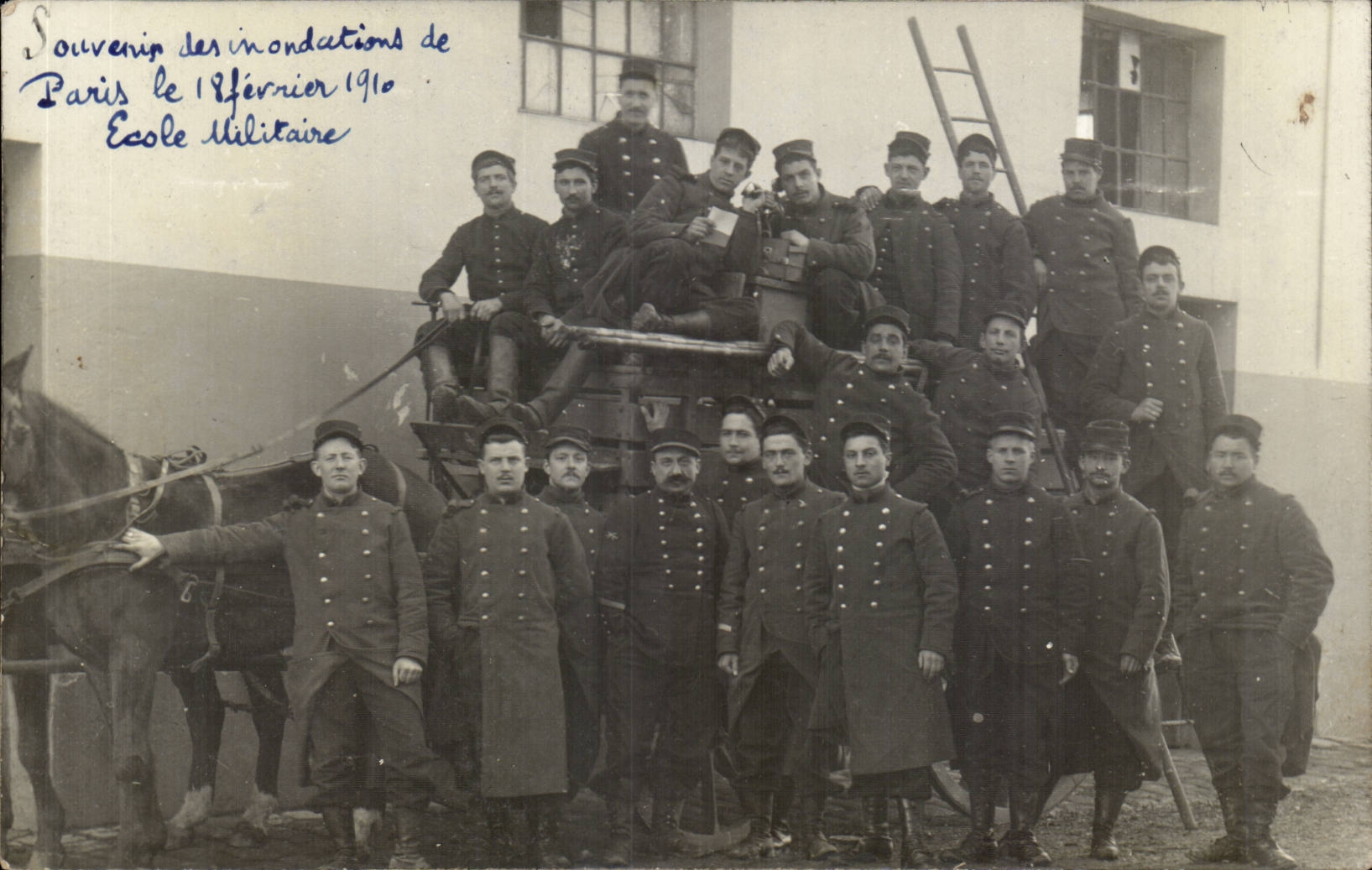 Redders van Parijs — Overstromingen van 19 februari 1910 — Militaire School