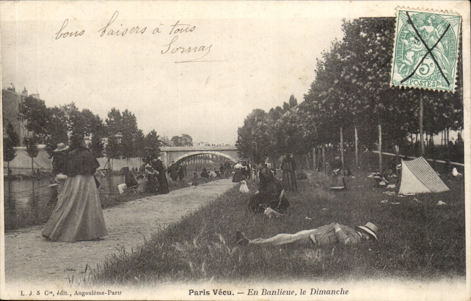Paris Vecu CPA En banlieur Le dimanche (sieste)