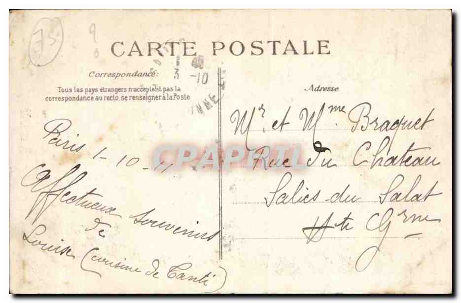 Paris - 27 Septembre 1911 — L'Accident du Pont de l'Archevêché — Un Autobus dans la Seine — 11 Morts — Le Sauvetage — Éditeur ELD — Verso