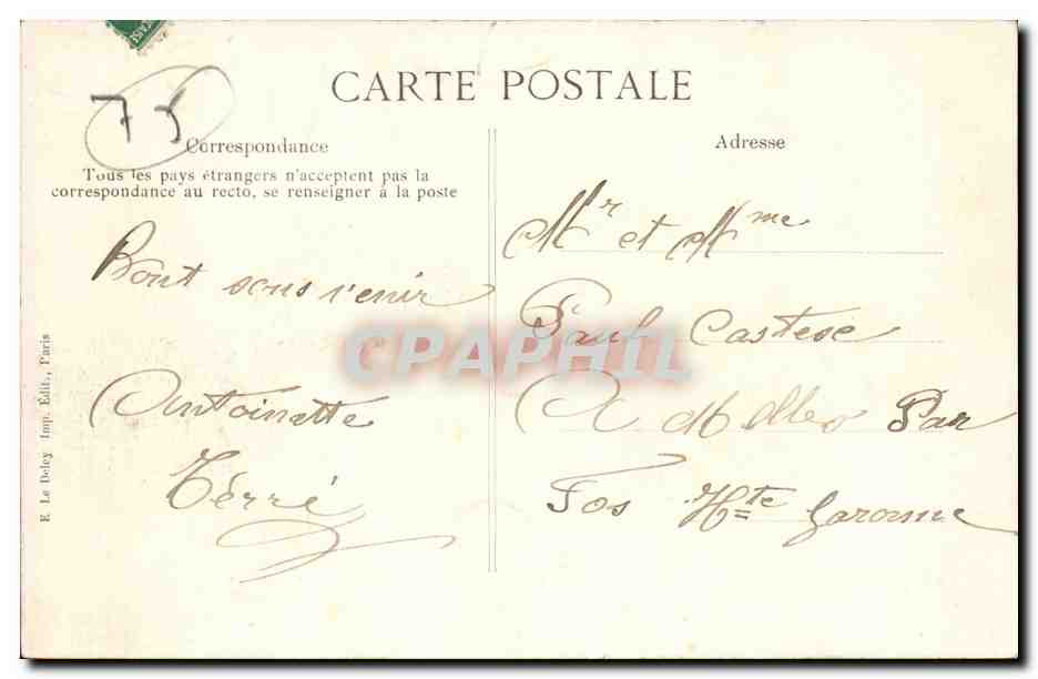 Paris CPA 27 septembre 1911 Accident du pont de l'archeveche Un autobus dans la Seine Autobus souleve emerge des flots T — Rückseite