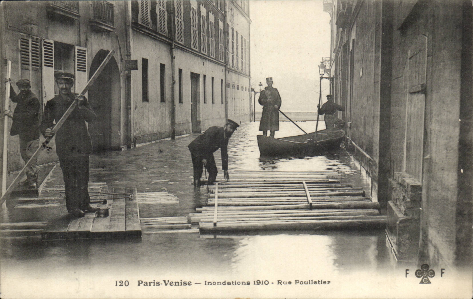 Parijs-Venetië — Overstromingen 1910 — Rue Poulletier
