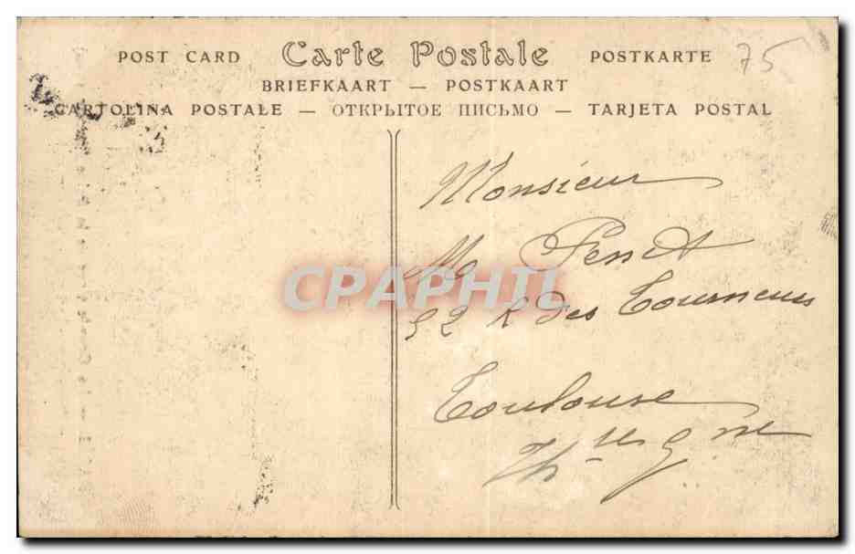 Paris VEnise CPA Inondations 1910 Rue Jacob — Rückseite