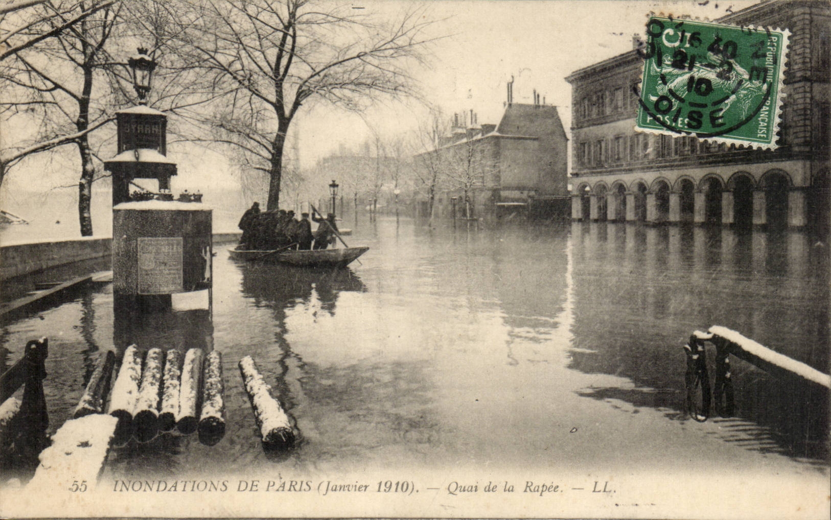 Inondations de Paris (Janvier 1910) — Quai de la Rapée — LL.