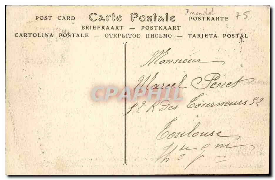 Parijs — De Grote Vloed van de Seine (Januari 1910) — N° 33 — No Phot — Achterkant
