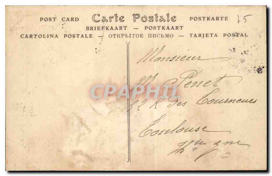 Paris CPA Inondations 1910 La grande crue de la SEine Inondations du restaurant Ledoyen Avenue des champs elysees — Rückseite