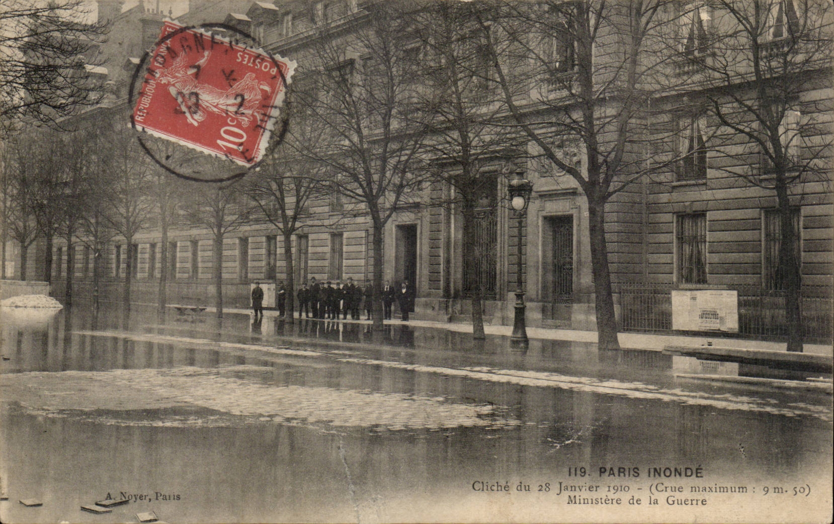 Paris CPA Inondations 1910 Ministere de la Guerre
