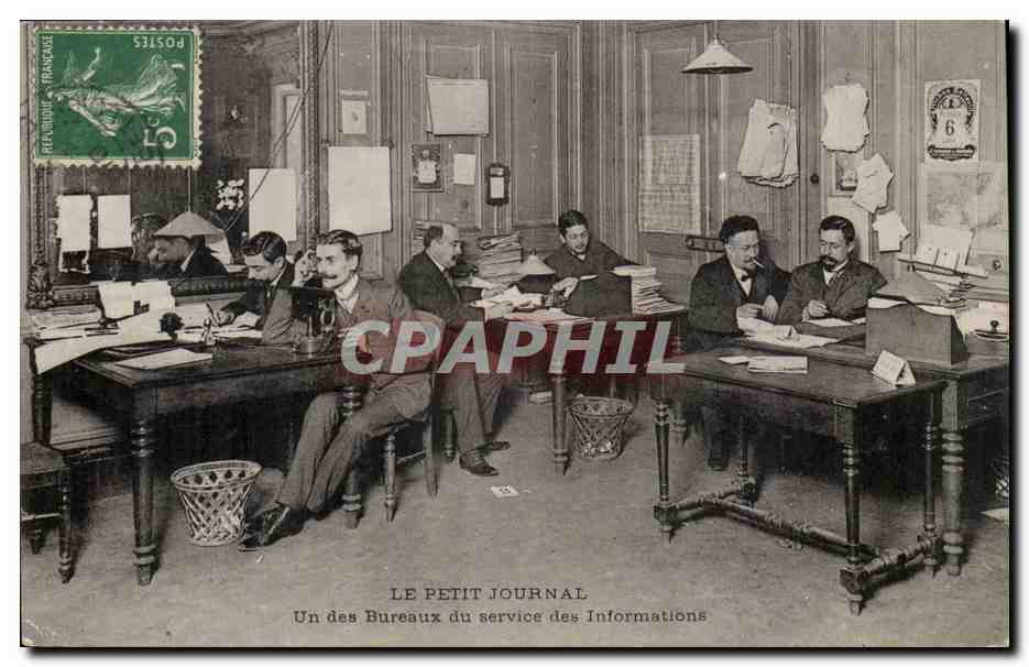 Bureau du service des Informations — Le Petit Journal — éditeur non visible