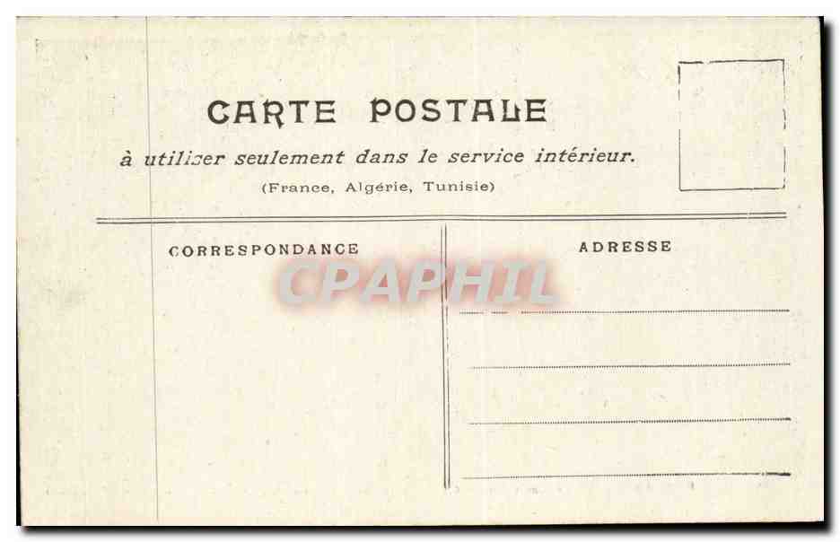 Paris CPA Inondations 1910 Canot automobile rue de l'universite — Rückseite