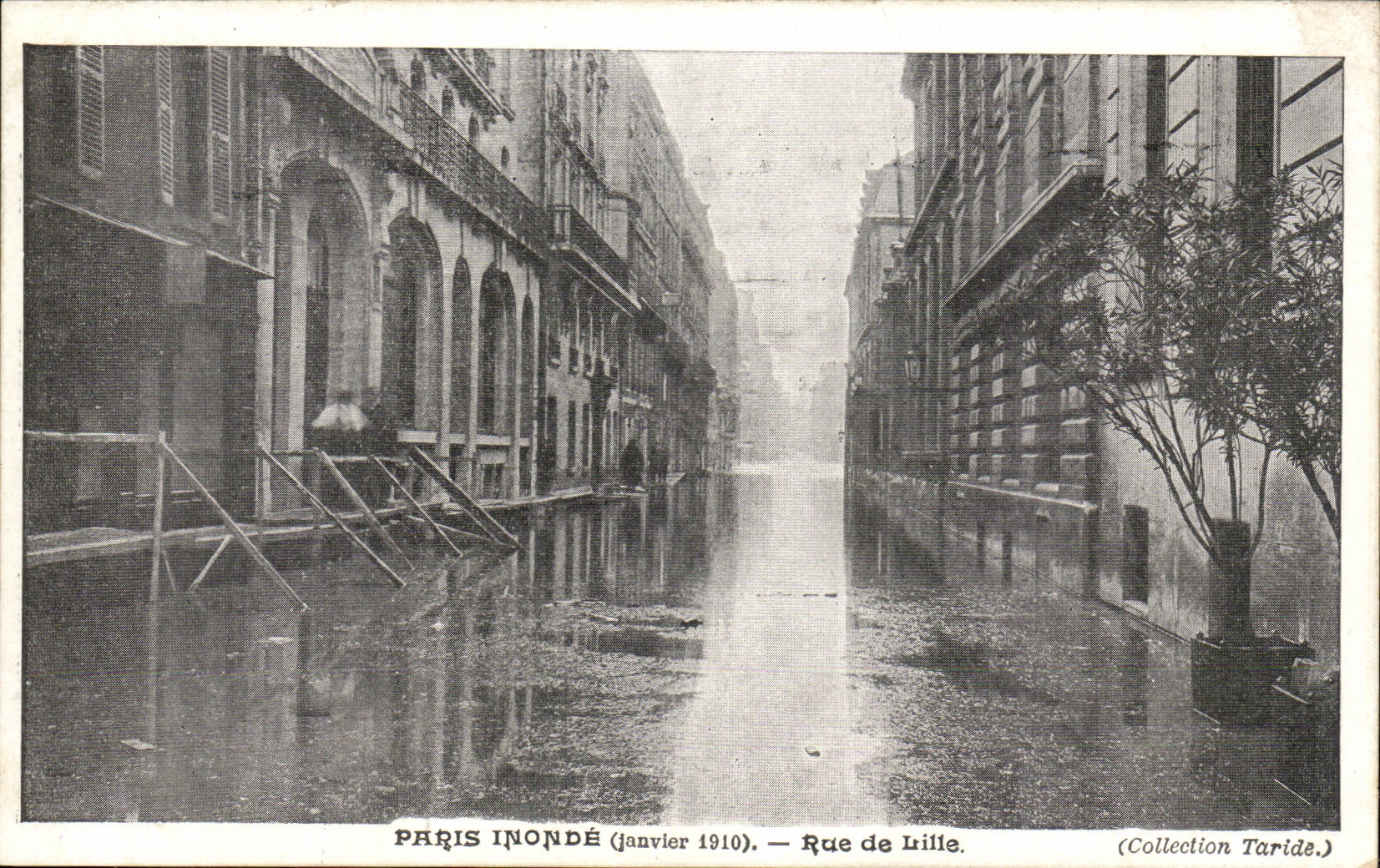 Paris CPA Inondations 1910 Rue de Lille