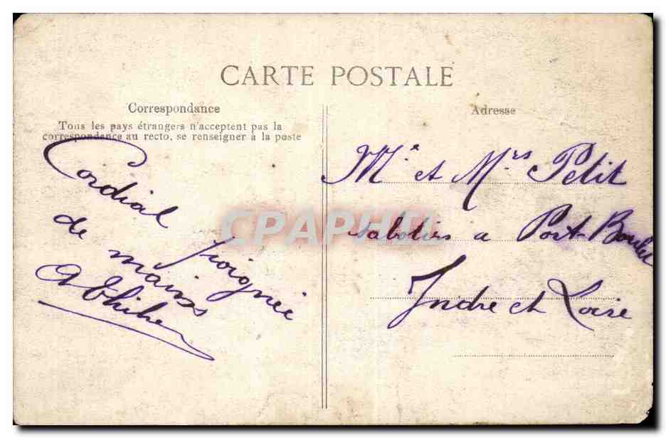 Paris CPA Inondations 1910 La station de Javel 29 janvier 1910 — Rückseite