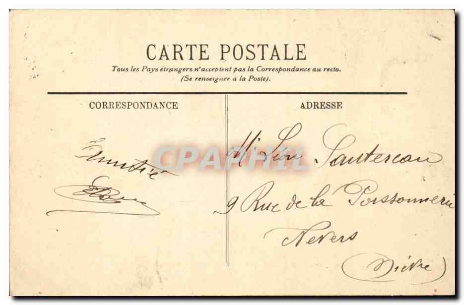 Paris CPA Gare du Nord  — Rückseite