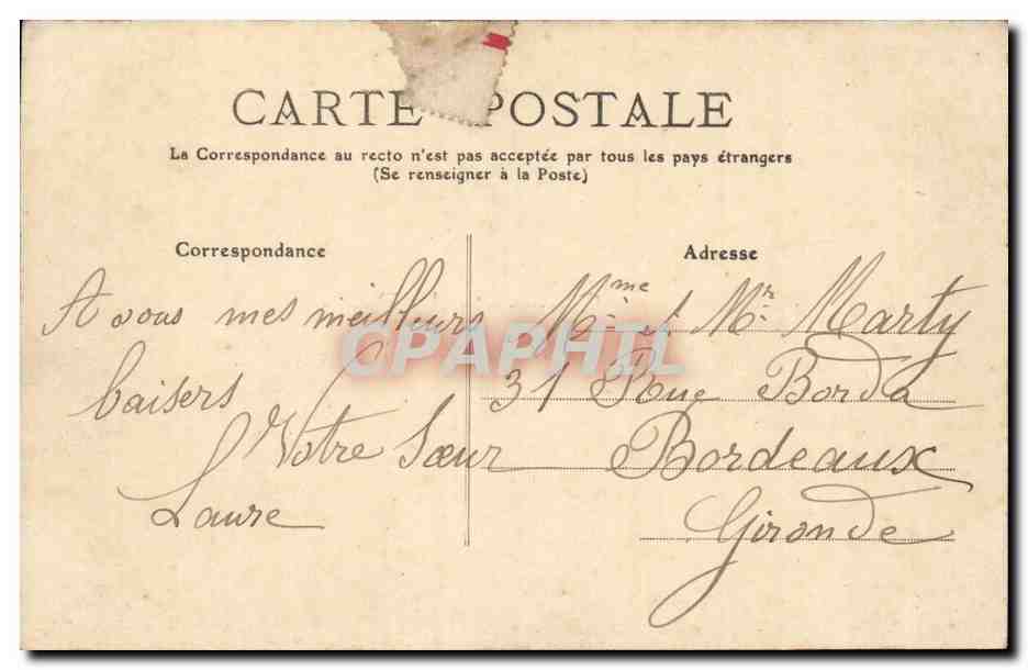 Paris CPA Souvenir 19eme — Rückseite