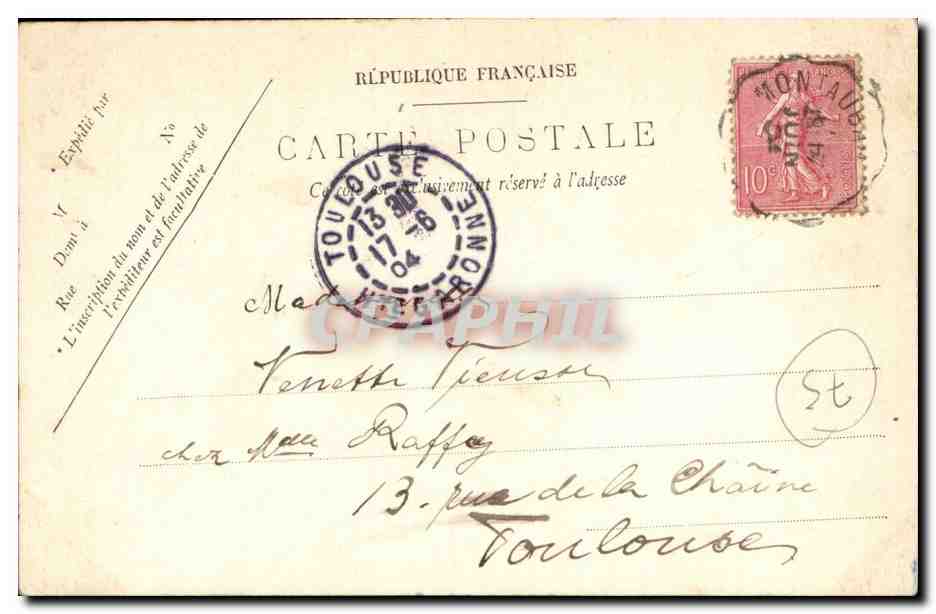 Paris CPA Faubourg Montmartre — Rückseite