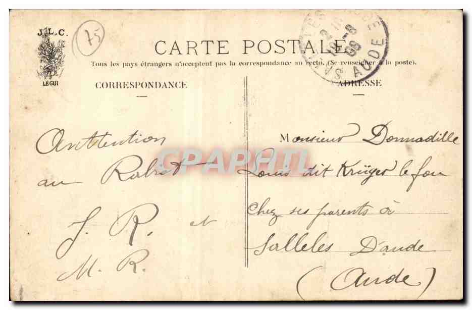 Paris CPA Gare de l'Est — Rückseite