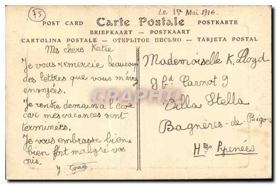 Annuncio dell'Arredamento - Reparto Mobili Antichi - Al Bon Marché, Parigi — Verso