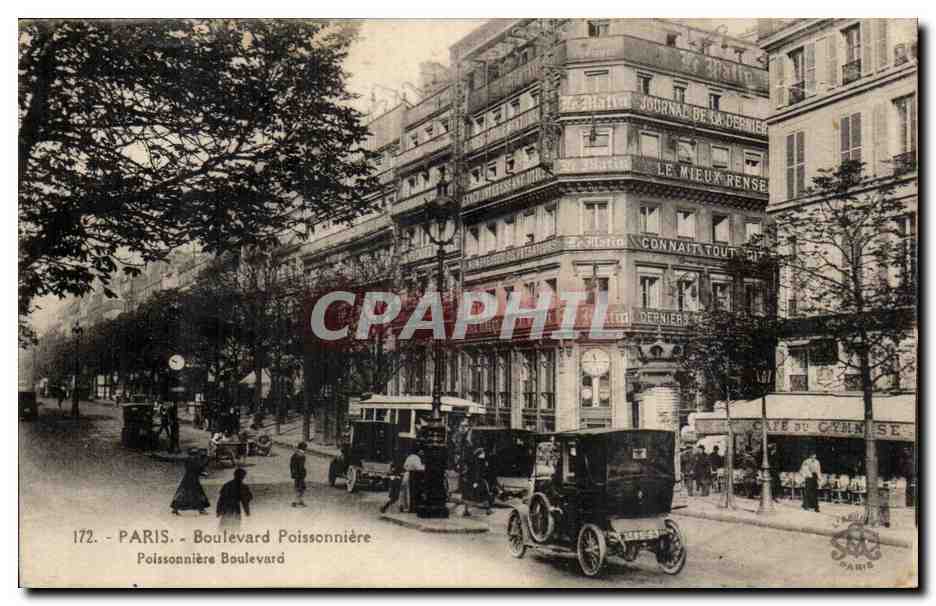 Paris CPA Boulevard Poissonniere (cafe du gymnase)