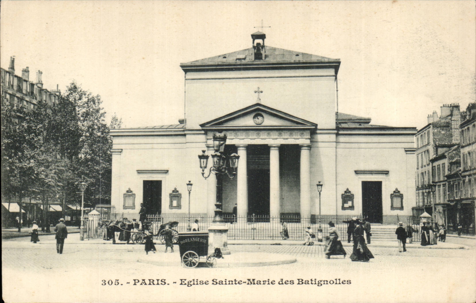 Paris CPA Eglise Sainte Marie des Batignolles