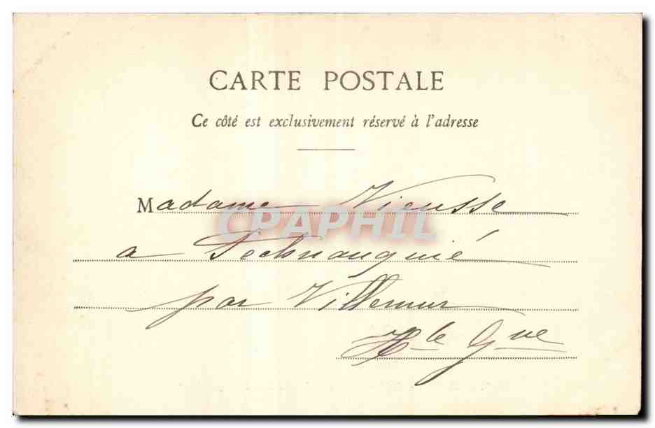 Paris CPA Eglise Sainte Marie des Batignolles — Rückseite