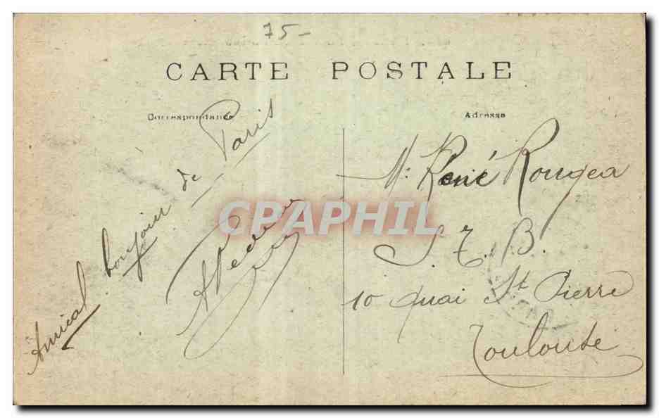Paris CPA Boulevard Poissonniere — Rückseite