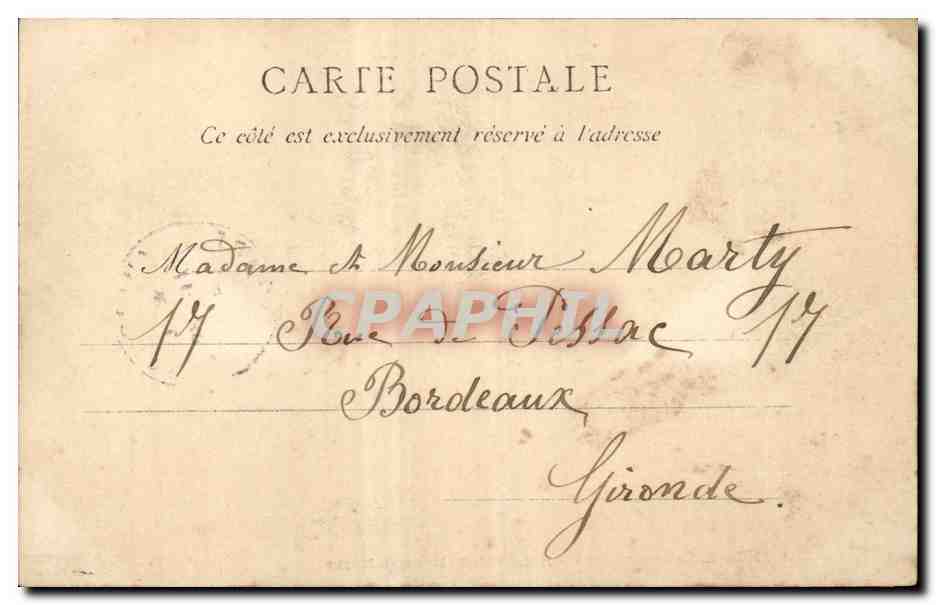 Paris CPA E Levi 49 bd Saint Martin (bijoutier) TOP — Verso