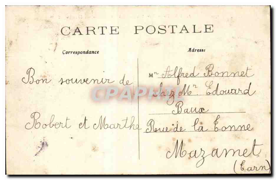 Paris CPA Boulevard et Porte St Denis — Rückseite