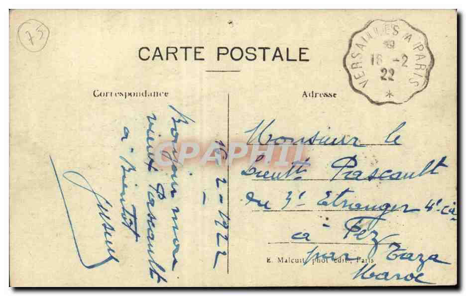 Paris CPA Gare Montparnasse — Rückseite