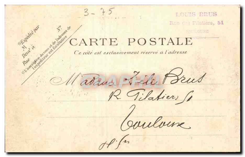 Paris CPA Rue de la Fayette  — Rückseite