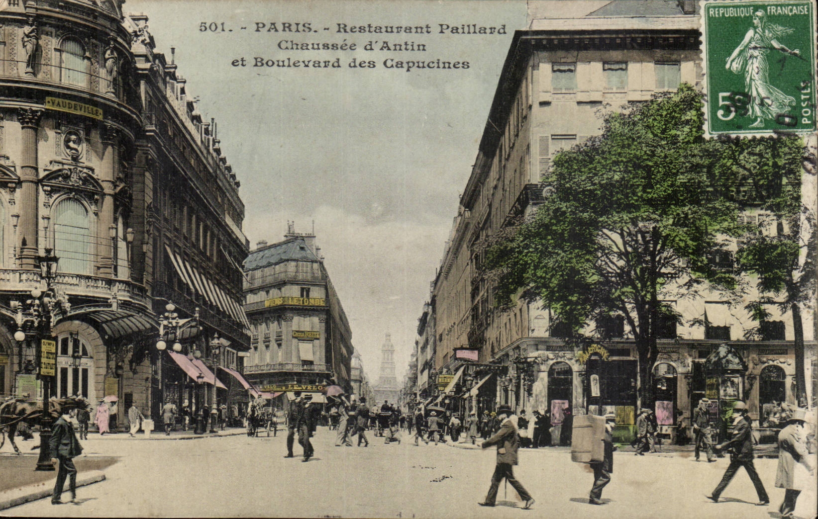 Paris CPA Restaurant Paillard Chaussee d'Antin et boulevard des Capucines