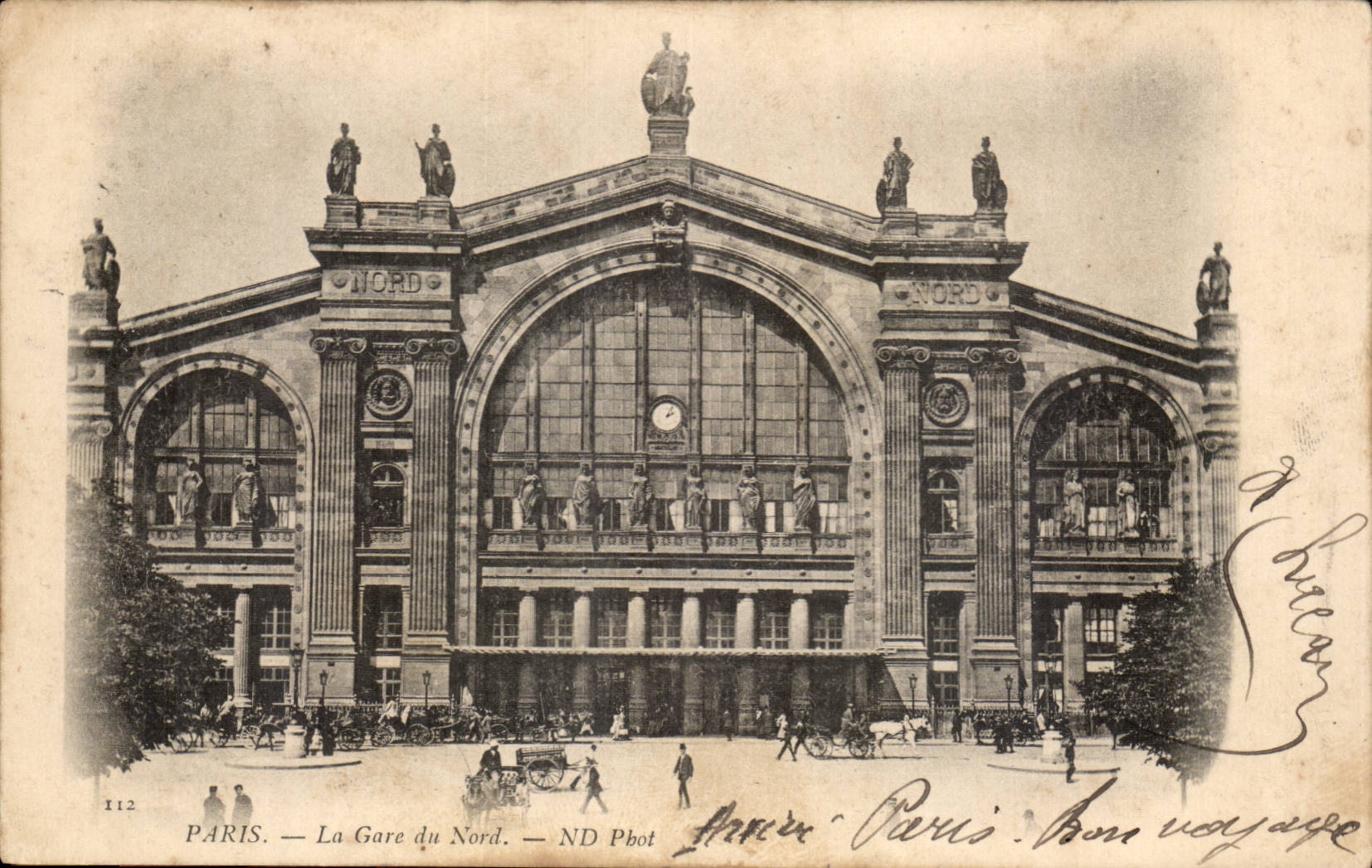 Paris CPA La gare du Nord