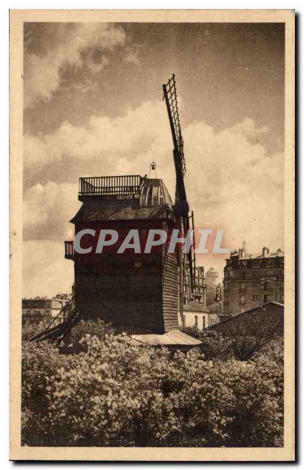 Paris CPA Moulin de la Galette Montmartre (mill)