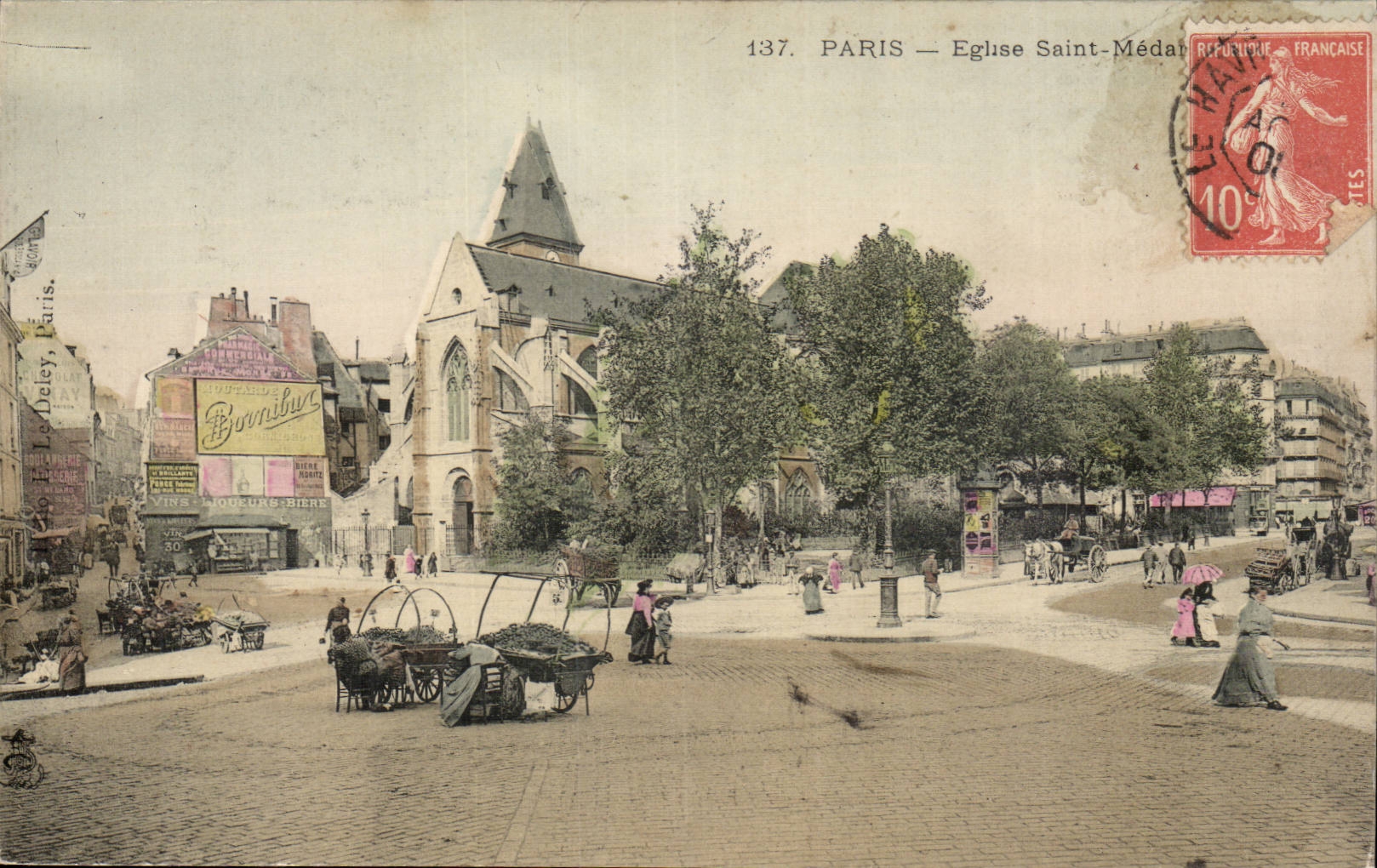 PARIS — Iglesia de San Medardo — editor Ledley, París, n° 137
