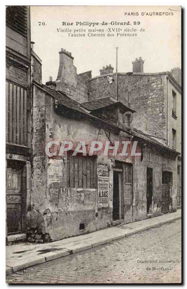 Paris CPA Rue Philippe de Girard Vieille petite maison de l'ancien chemin des potences