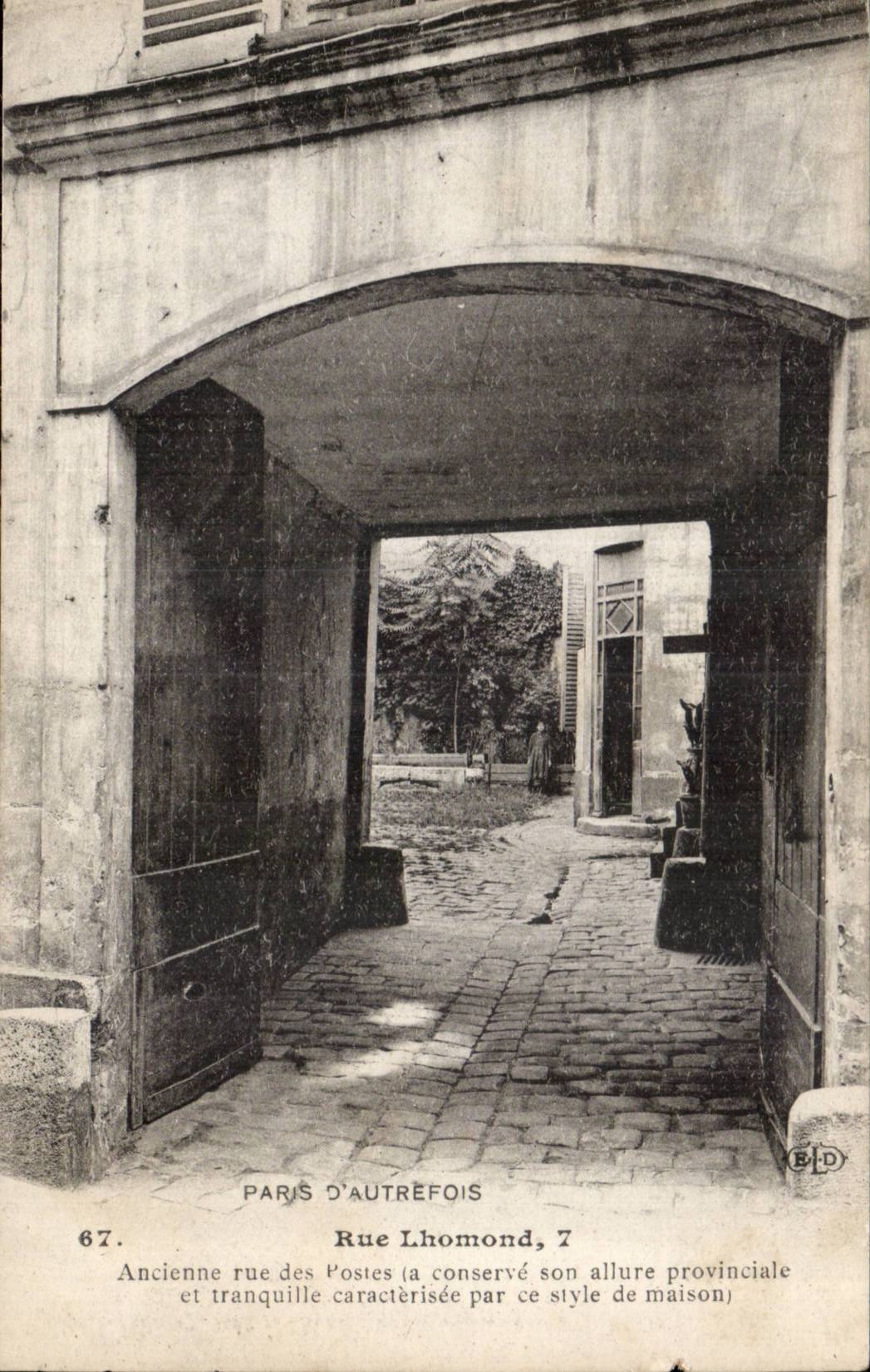 Paris CPA Rue Lhomond Ancienne rue des Postes 