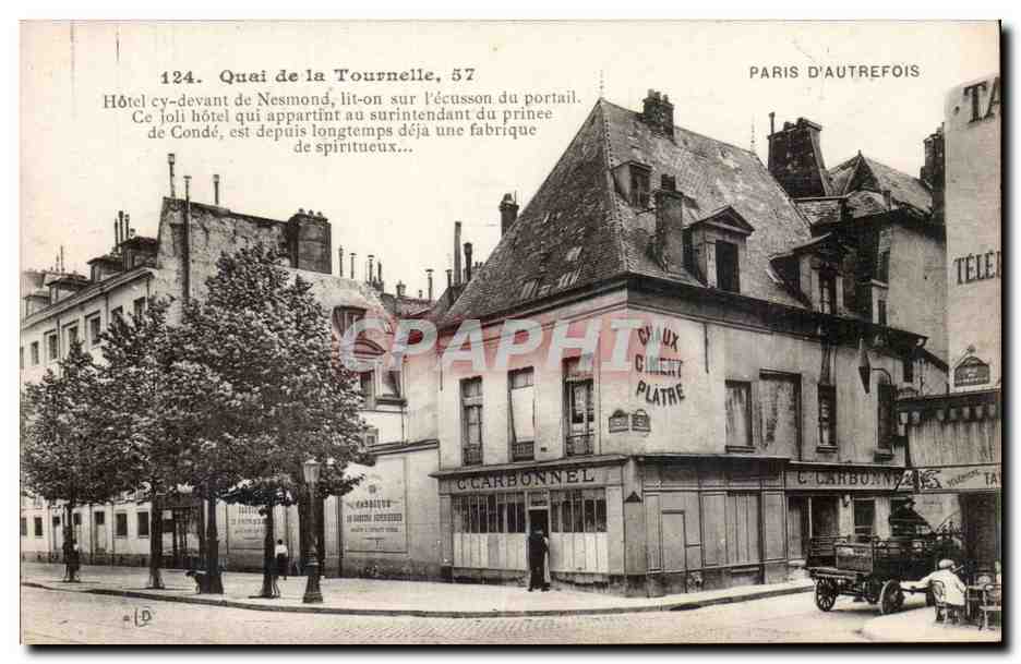 Quai de la Tournelle, 57 — París de antaño — editor J. & L. Tiffany, París
