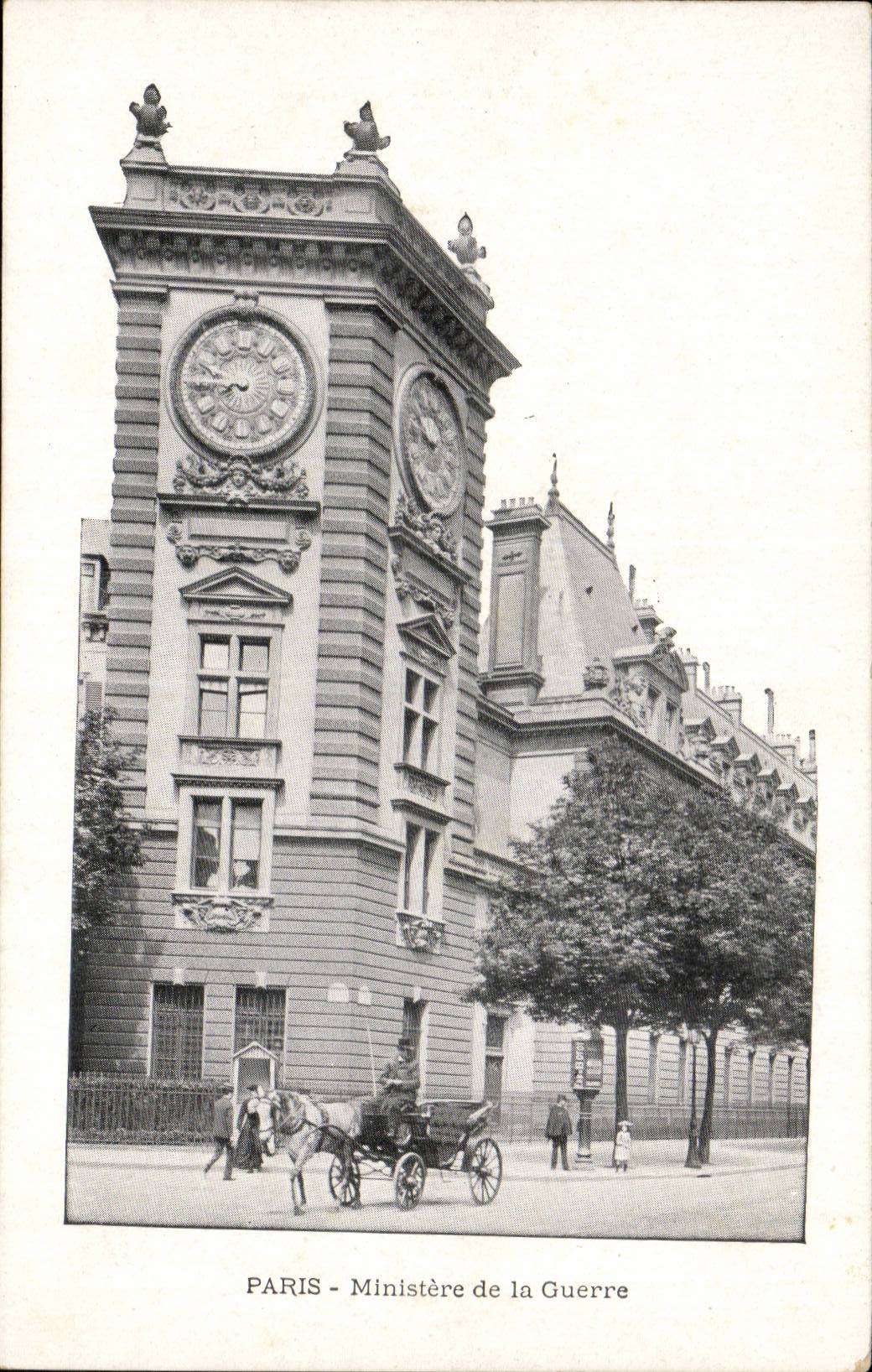 Paris CPA Ministere de la guerre