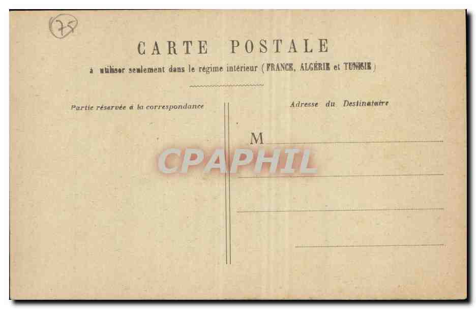 Paris CPA Ministere de la guerre — Rückseite