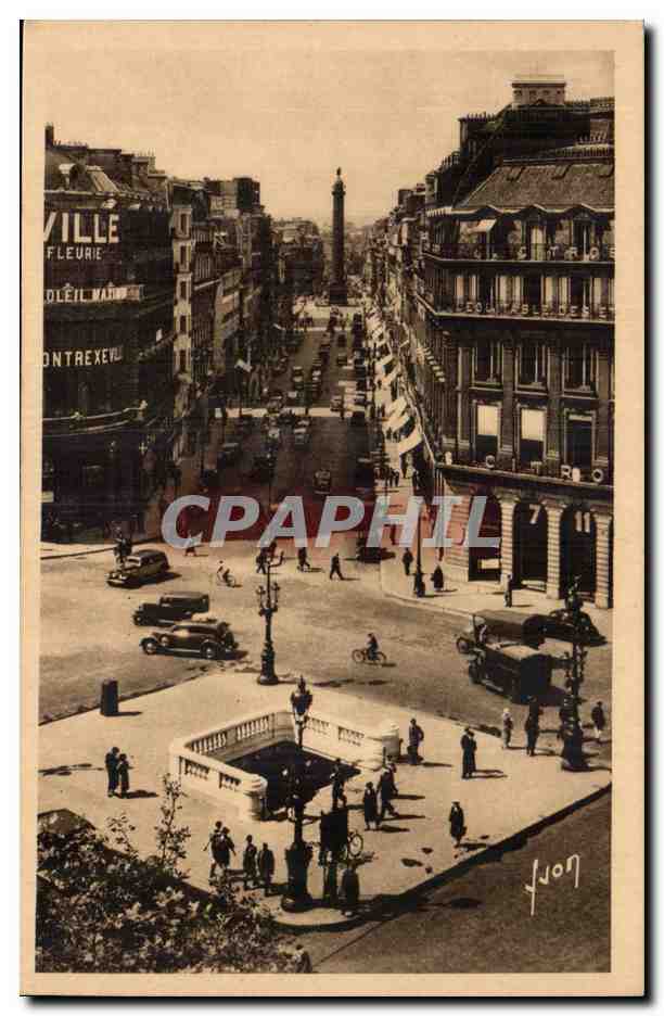 Paris CPA Rue de la Paix Colonne Vendome