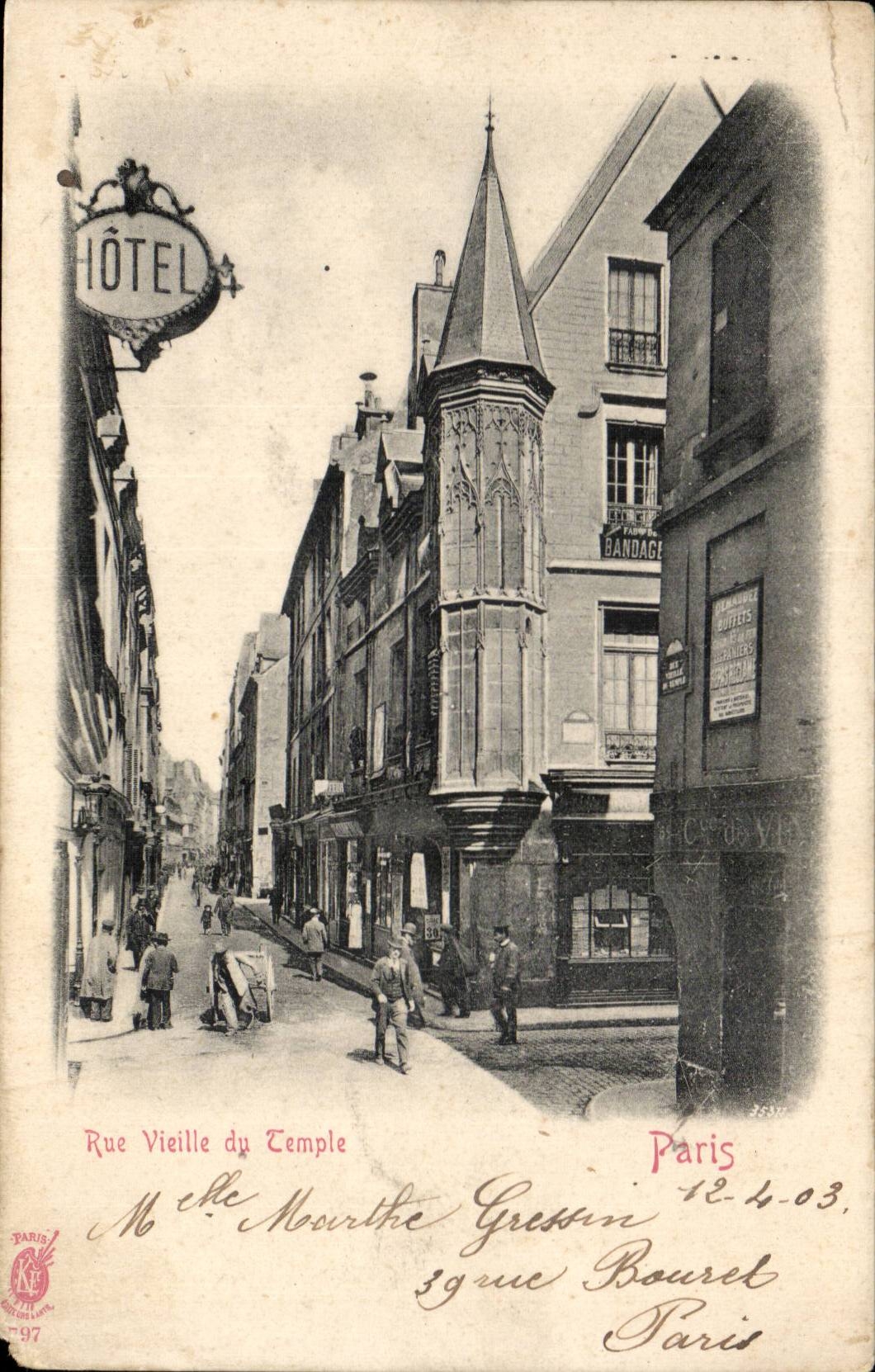 Paris CPA Rue vieille du temple