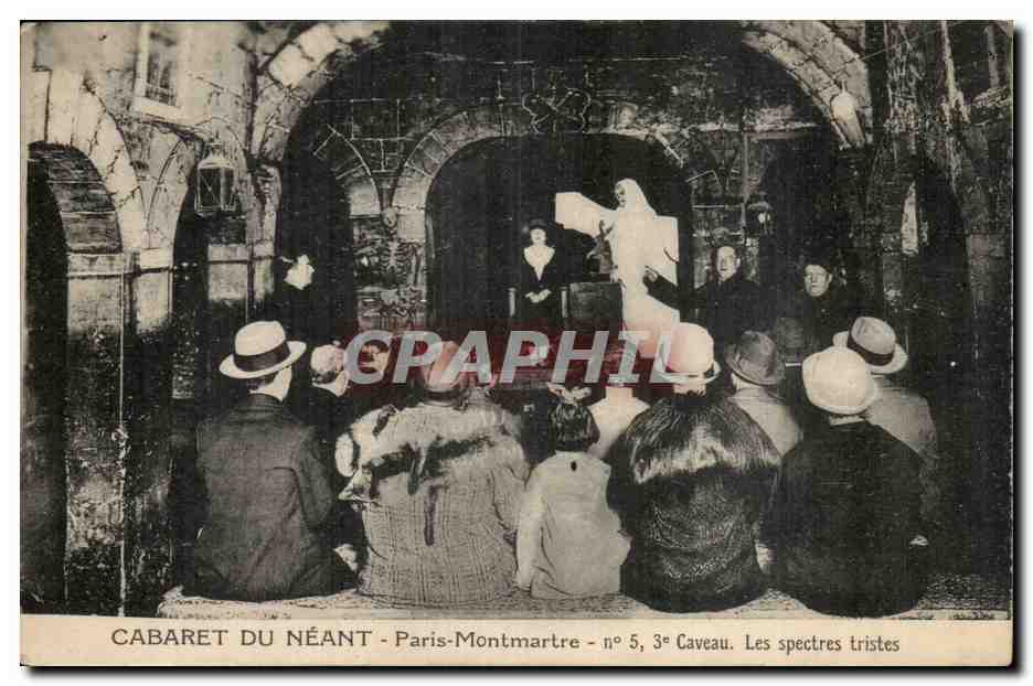 Paris CPA Montmartre Cabaret du neant Caveau Les spectres tristes