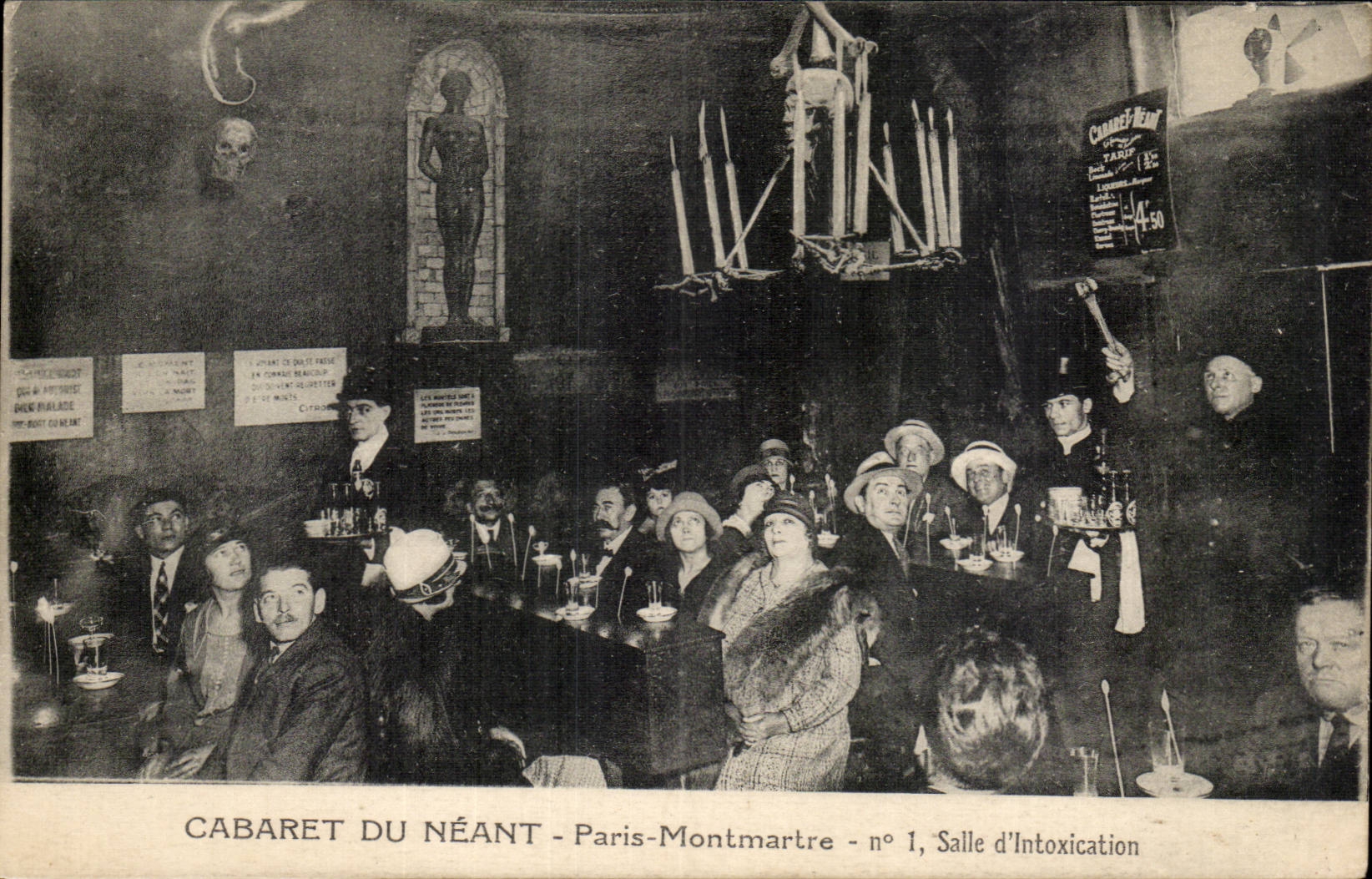 Paris CPA Montmartre Cabaret du neant SAlle d'intoxication