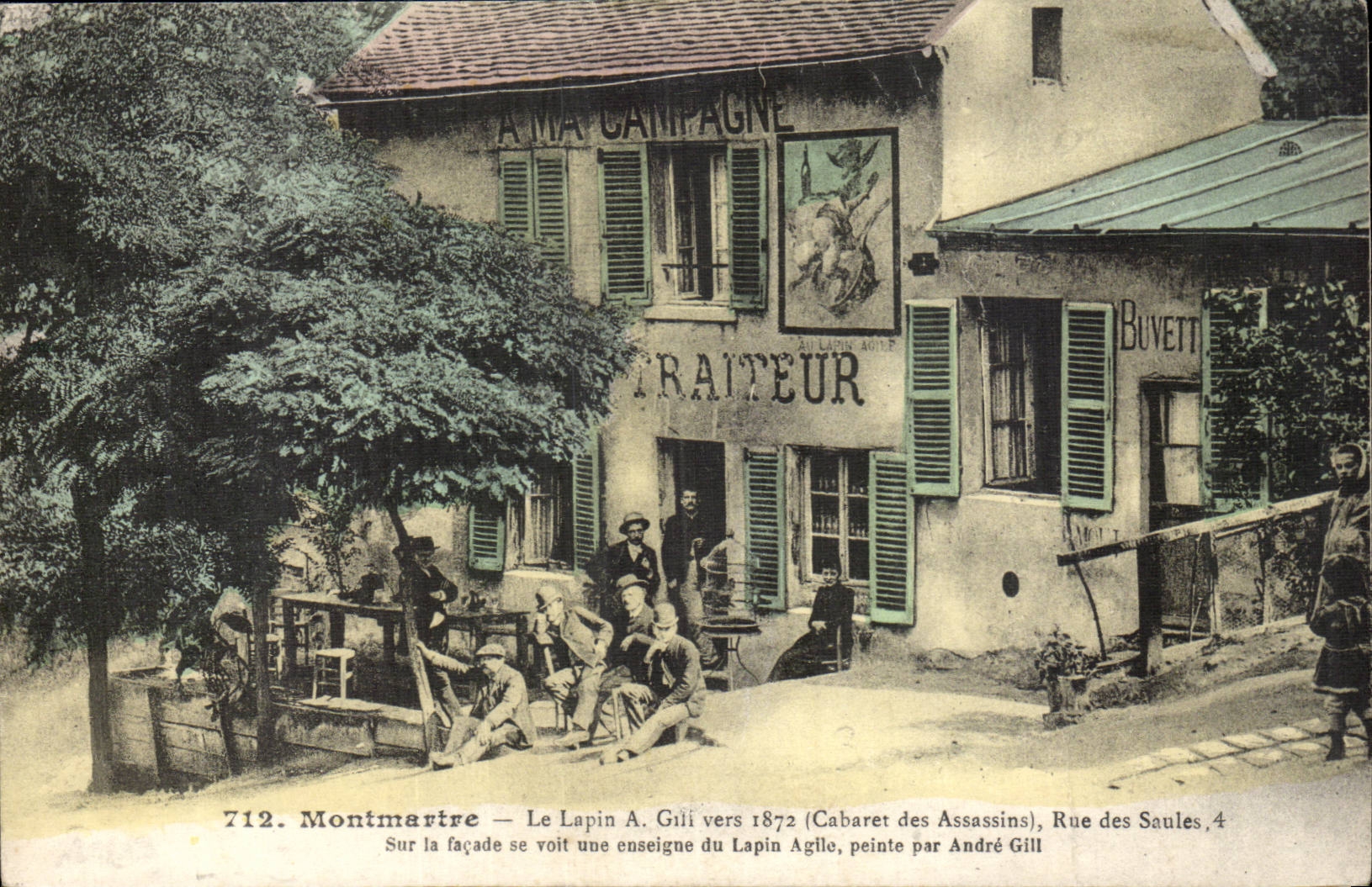 Paris CPA Montmartre Le Lapin Agile Rue des Saules