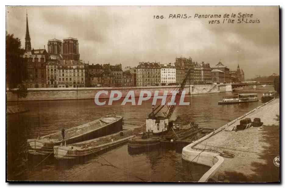 Paris CPA Panorama de la Seine vers l'ile St Louis